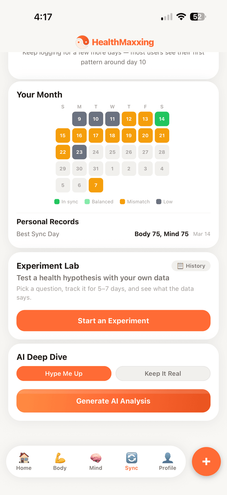Experiment Lab and AI Deep Dive with Hype Me Up and Keep It Real modes