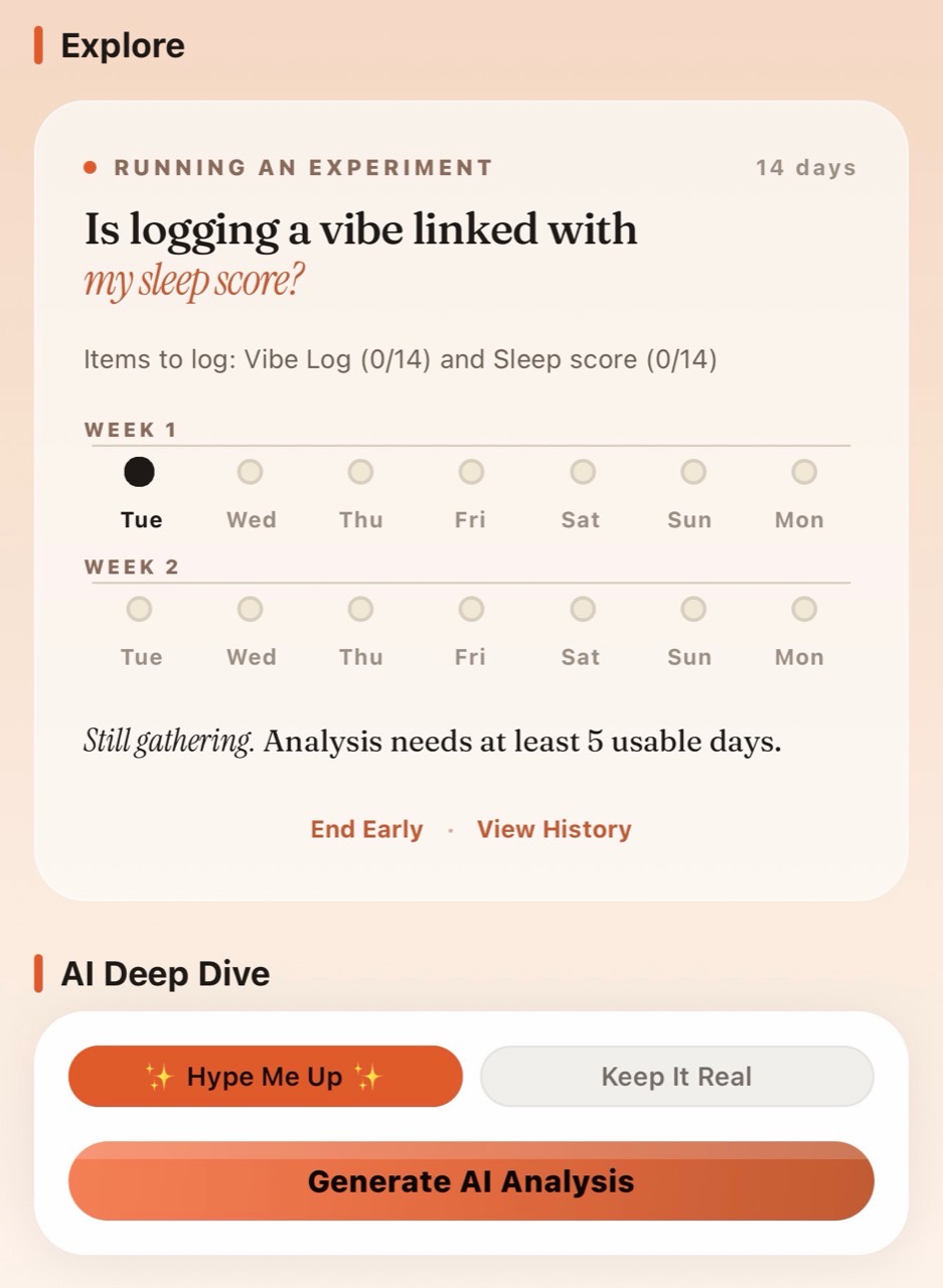 HealthMaxxing در حال اجرای کارت پیشرفت آزمایش با کنترل‌های AI Deep Dive
